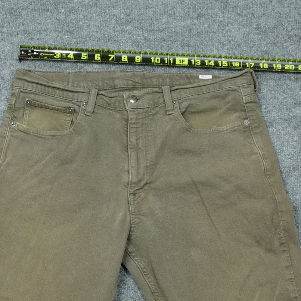 Cremieux Jeans Mens 36x32 Olive Green Straight Fit Stretch Cotton Casual Pants